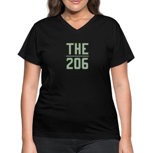 THE | 206 - Fan Style Sportswear - Washington Edit - Women's V-Neck T-Shirt