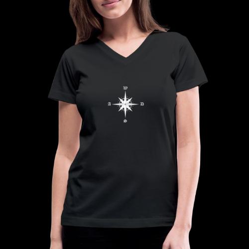 WASD Compass - Women's V-Neck T-Shirt
