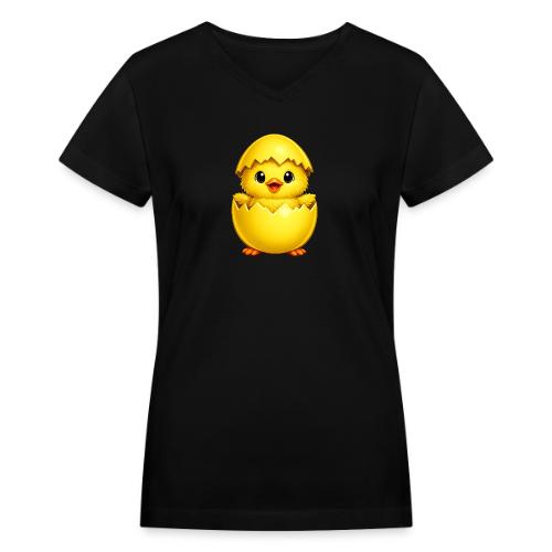 Easter Chick yellow - Women's V-Neck T-Shirt