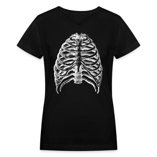 Human Rib Cage - Women's V-Neck T-Shirt