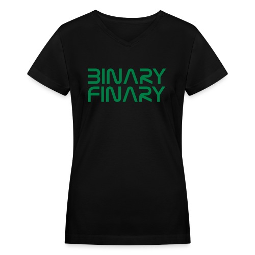 binaryfinary logov03 - Women's V-Neck T-Shirt