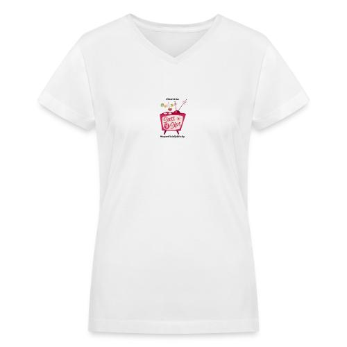sassnsips com team lisa - Women's V-Neck T-Shirt