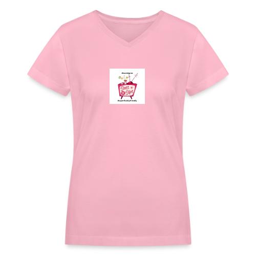 sassnsips com team agnes - Women's V-Neck T-Shirt