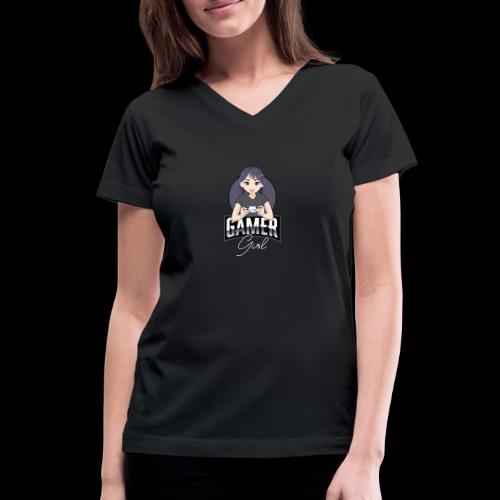 Gamer Girl: Level Up Princess - Women's V-Neck T-Shirt