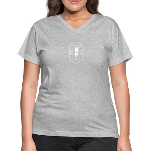 Full Logo White - Women's V-Neck T-Shirt
