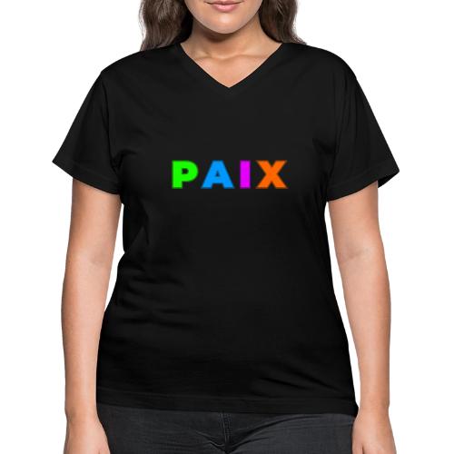 Peace in Colour - Women's V-Neck T-Shirt