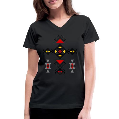 Amazigh Symbols - Women's V-Neck T-Shirt