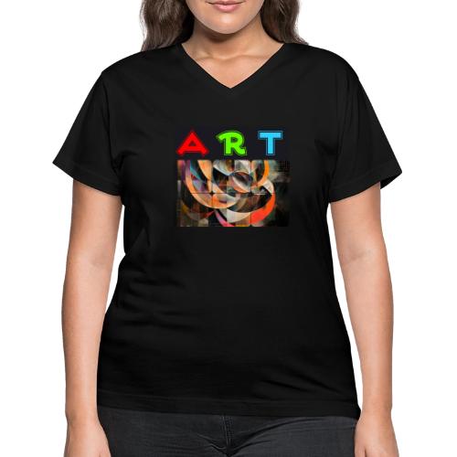 Fragments of Art - Women's V-Neck T-Shirt