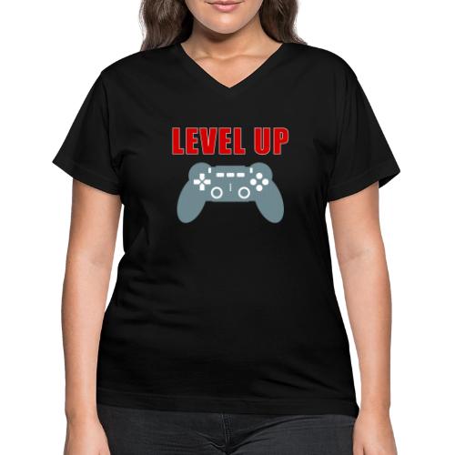 Level Up Gamer Controller Apparel - Women's V-Neck T-Shirt