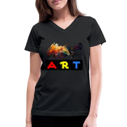 Pulse of Art - Women's V-Neck T-Shirt