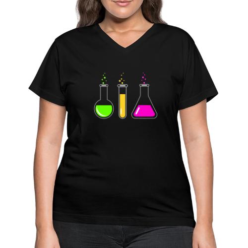 Colorful Chemistry - Women's V-Neck T-Shirt