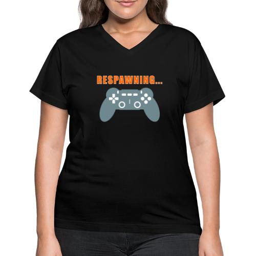 Respawning Gamer Controller Design - Women's V-Neck T-Shirt
