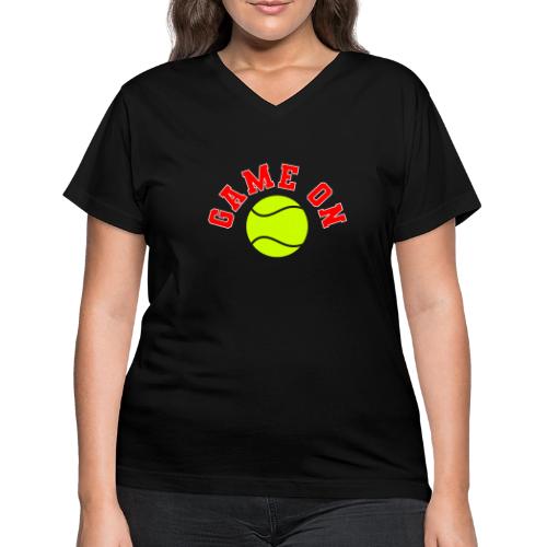 Game On Tennis - Women's V-Neck T-Shirt