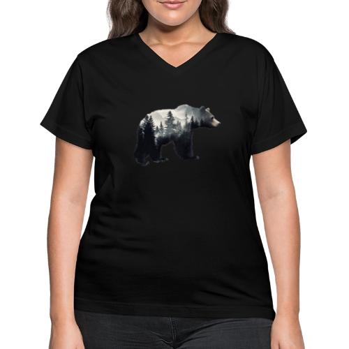 Forest Within the Bear - Women's V-Neck T-Shirt