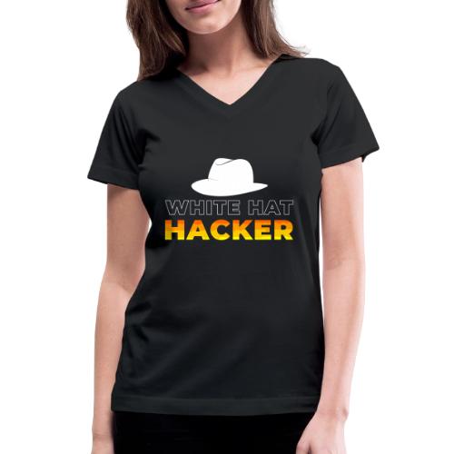 White Hat Hacker - Women's V-Neck T-Shirt