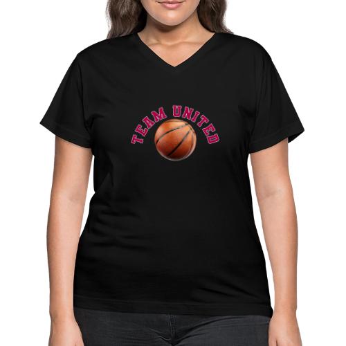 Team United Basketball Unity Design - Women's V-Neck T-Shirt