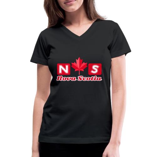Nova Scotia, province of Canada - Women's V-Neck T-Shirt