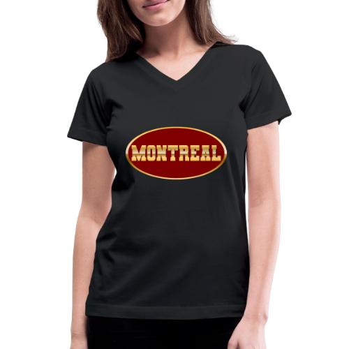 Montreal in Gold - Women's V-Neck T-Shirt