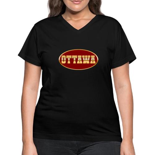 Golden Pulse – Ottawa - Women's V-Neck T-Shirt