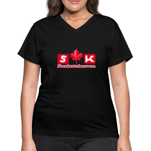 Saskatchewan, province of Canada - Women's V-Neck T-Shirt