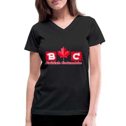 British Columbia, province of Canada - Women's V-Neck T-Shirt