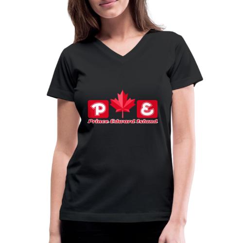 Prince Edward Island, province of Canada - Women's V-Neck T-Shirt