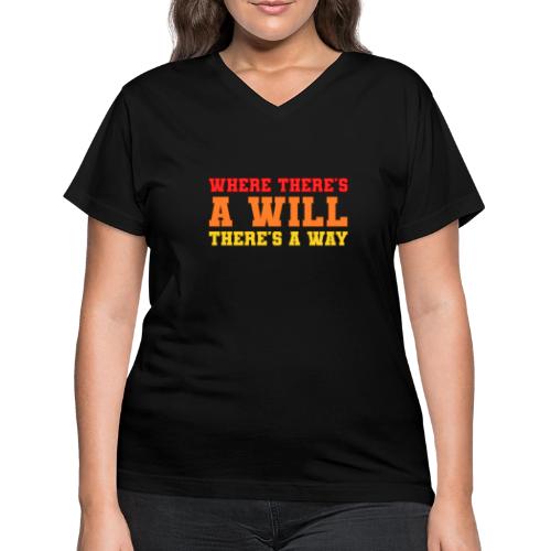 Willpower Wins - Women's V-Neck T-Shirt