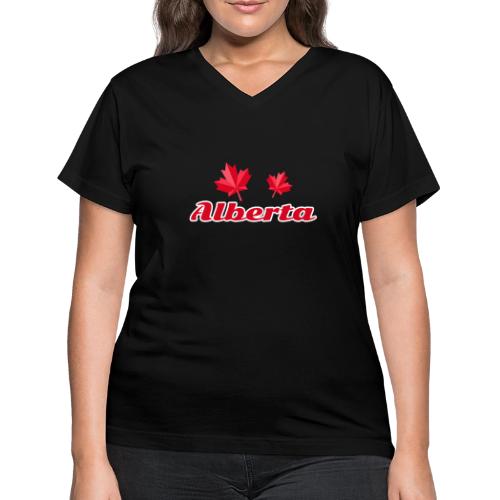 Alberta, province of Canada - Women's V-Neck T-Shirt