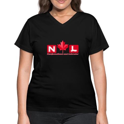 Newfoundland and Labrador, province of Canada - Women's V-Neck T-Shirt
