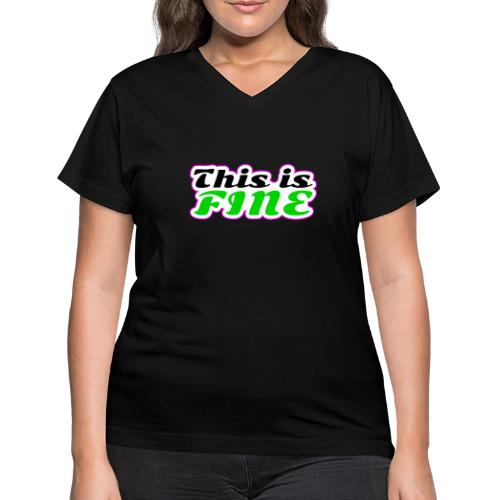 This Is Fine Balance - Women's V-Neck T-Shirt