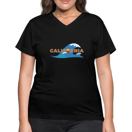 Blue Wave California - Women's V-Neck T-Shirt