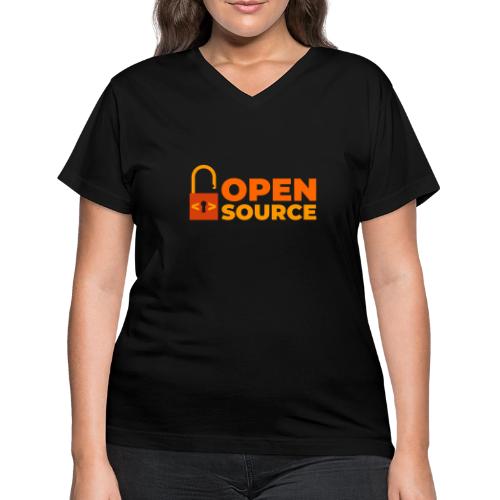 Open Source: Code is Freedom - Women's V-Neck T-Shirt