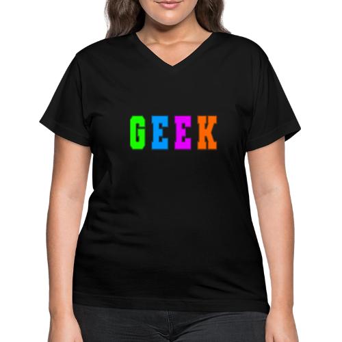 Certified Geek Mode - Women's V-Neck T-Shirt