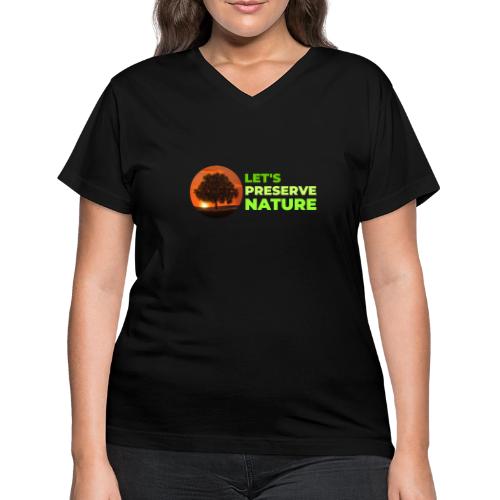 Nature protection - Women's V-Neck T-Shirt