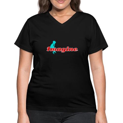 Imagine – Inspire Creativity & Dreams - Women's V-Neck T-Shirt