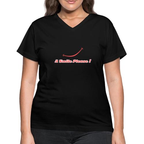 A Smile Please! - Women's V-Neck T-Shirt