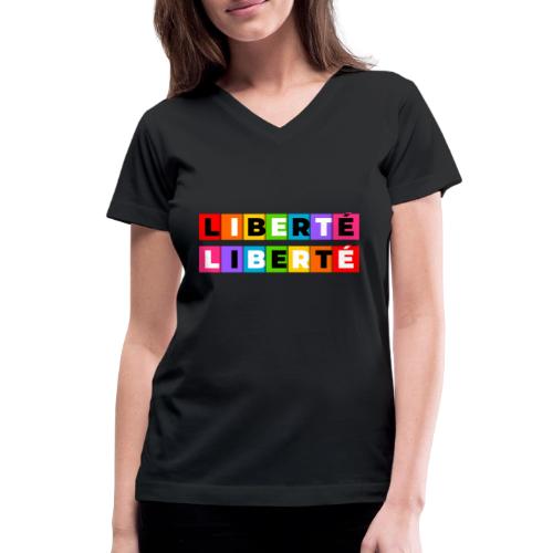 Freedom in colour - Women's V-Neck T-Shirt