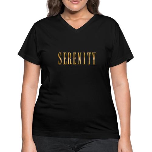 Serenity in Gold - Women's V-Neck T-Shirt