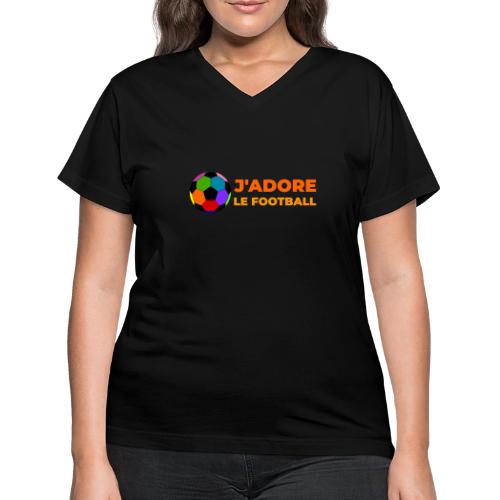 I love football - Women's V-Neck T-Shirt
