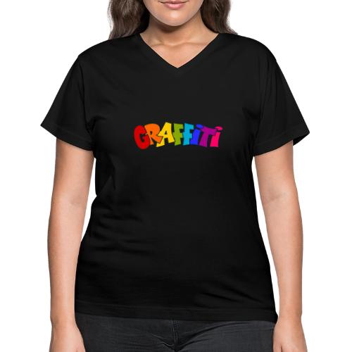Graffiti - Women's V-Neck T-Shirt