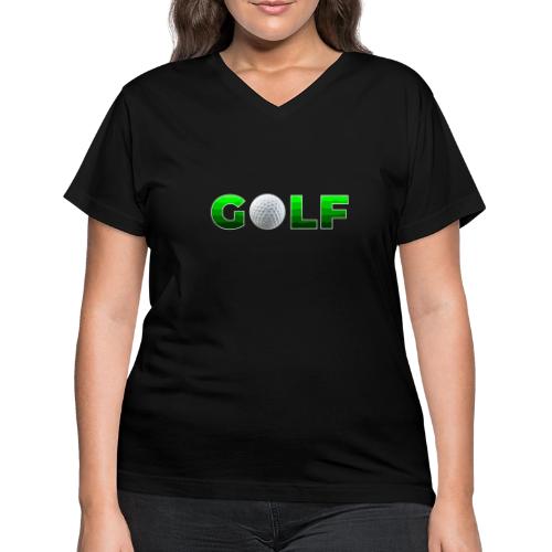 Golf Precision Wordmark - Women's V-Neck T-Shirt