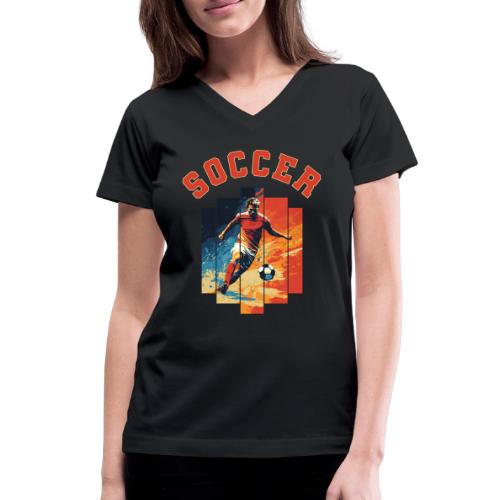 Soccer Spirit - Women's V-Neck T-Shirt