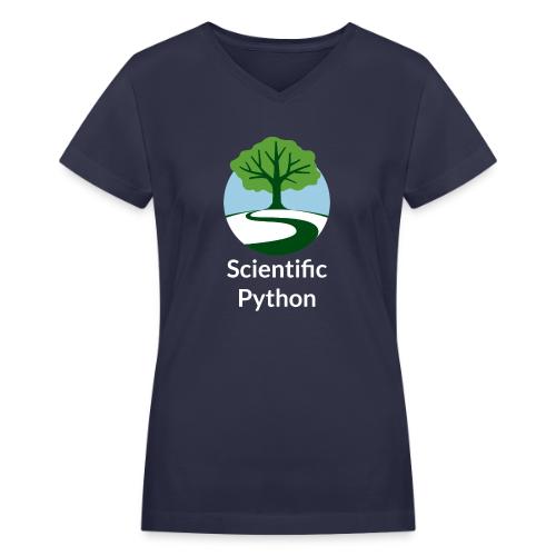 scientific python full color logo tee - Women's V-Neck T-Shirt