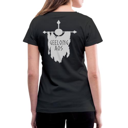 Geelong AOS - BLACK - Women's V-Neck T-Shirt