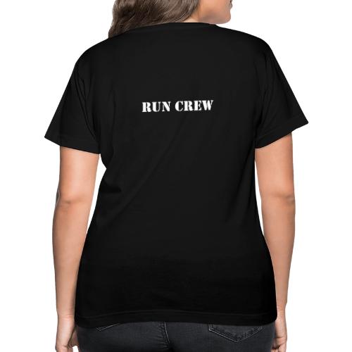 Run Crew (back) - Women's V-Neck T-Shirt