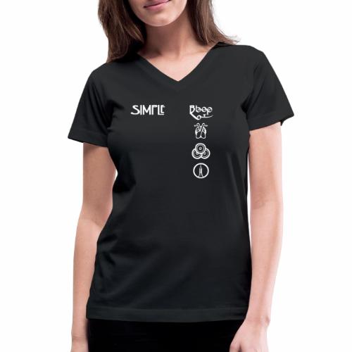 simplesymbolsvert - Women's V-Neck T-Shirt