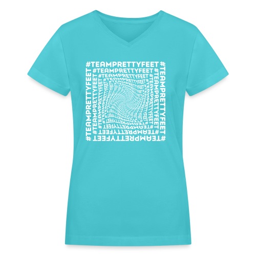 #TEAMPRETTYFEET - Women's V-Neck T-Shirt