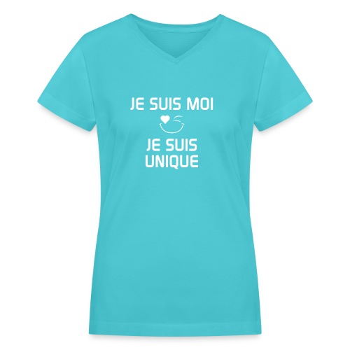 JeSuisMoiJeSuisUnique - Women's V-Neck T-Shirt