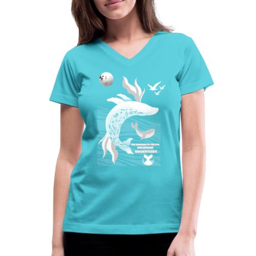 The Wonders Of The Sea - Women's V-Neck T-Shirt