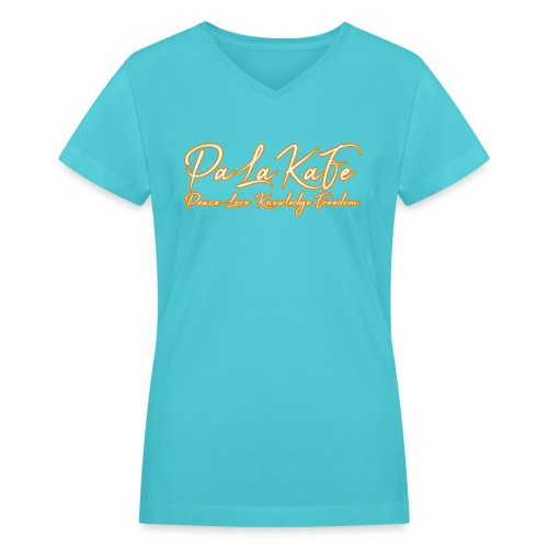 Peace, Love, Knowledge and Freedom 2.0 - Women's V-Neck T-Shirt